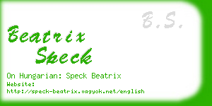 beatrix speck business card